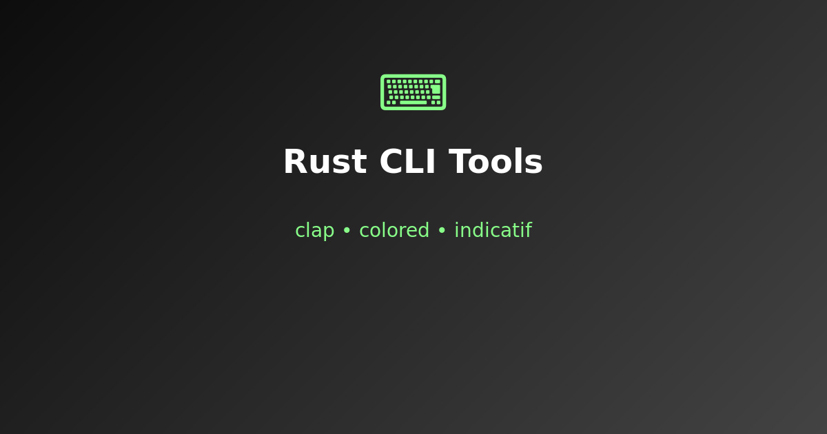 Building CLI tools in Rust with clap framework