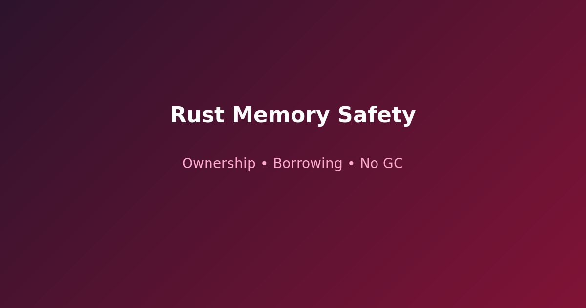 Rust memory safety ownership borrowing without garbage collection