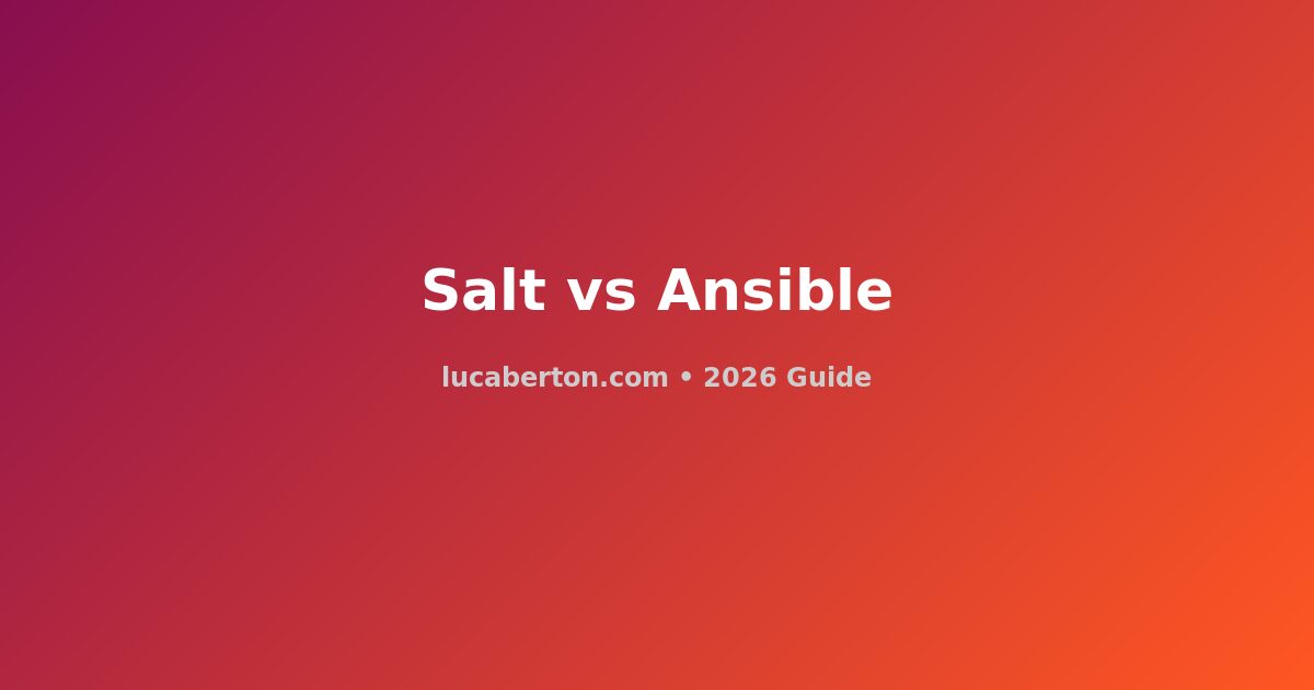 SaltStack vs Ansible 2026: Speed, Scale, and Simplicity