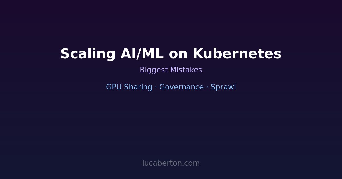 Scaling AI ML workloads on Kubernetes mistakes — GPU sharing, governance, experiment sprawl
