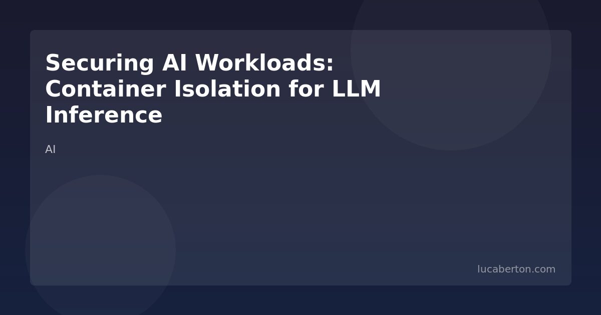 Container security for AI workloads