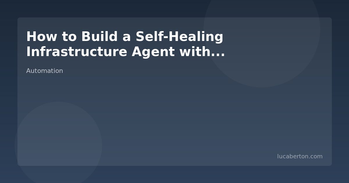 Self-healing infrastructure with Ansible and AI