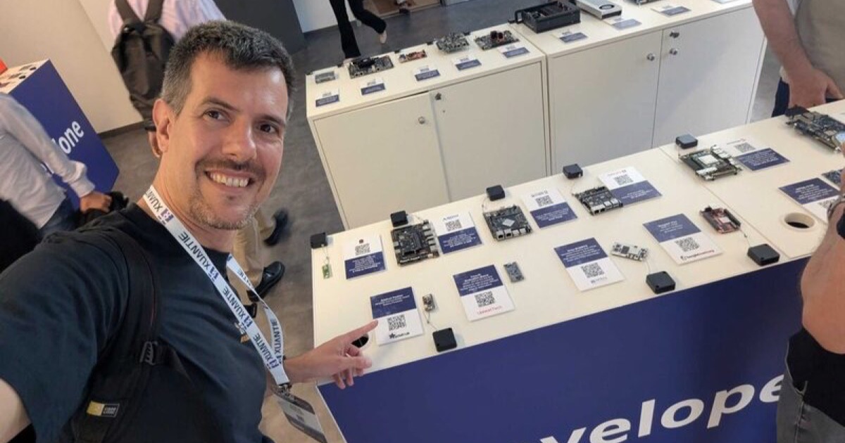RISC-V development boards on display at RISC-V Summit Europe 2026 Bologna expo floor