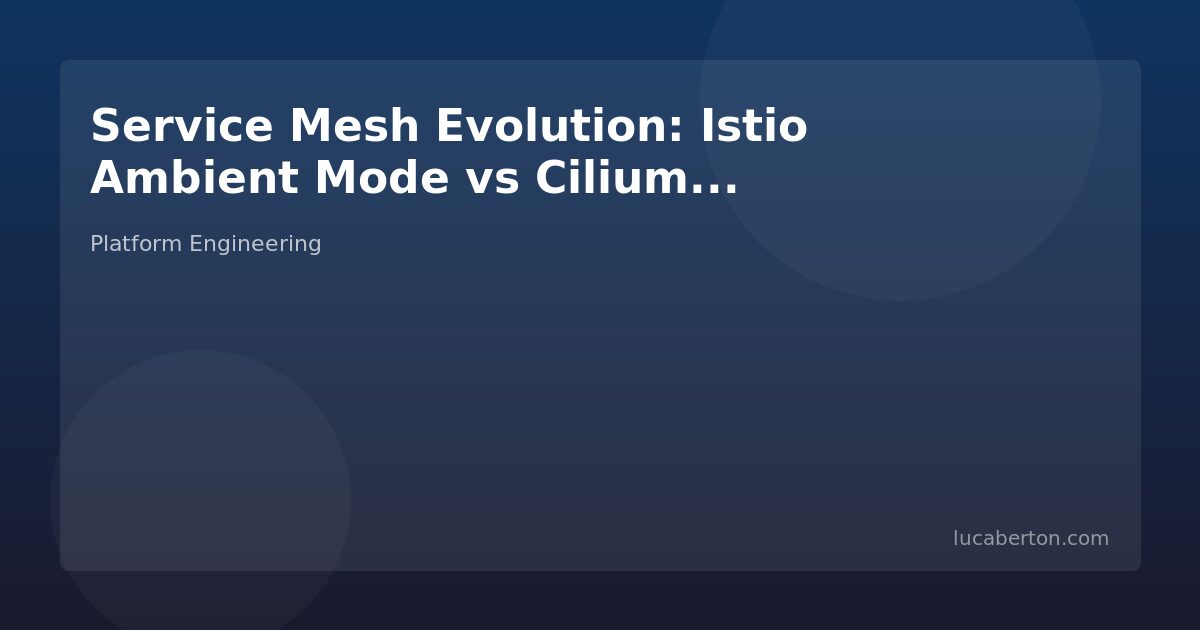 Service mesh comparison: Istio vs Cilium vs Linkerd