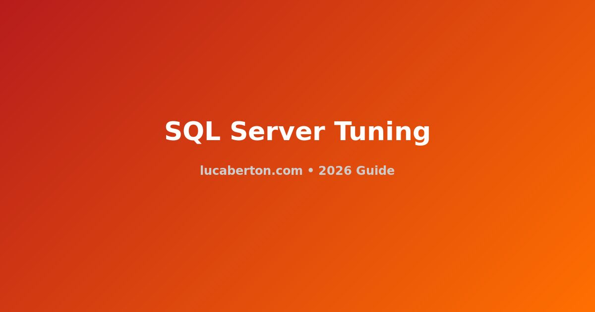 SQL Server Performance Tuning: 15 Proven Techniques (2026)