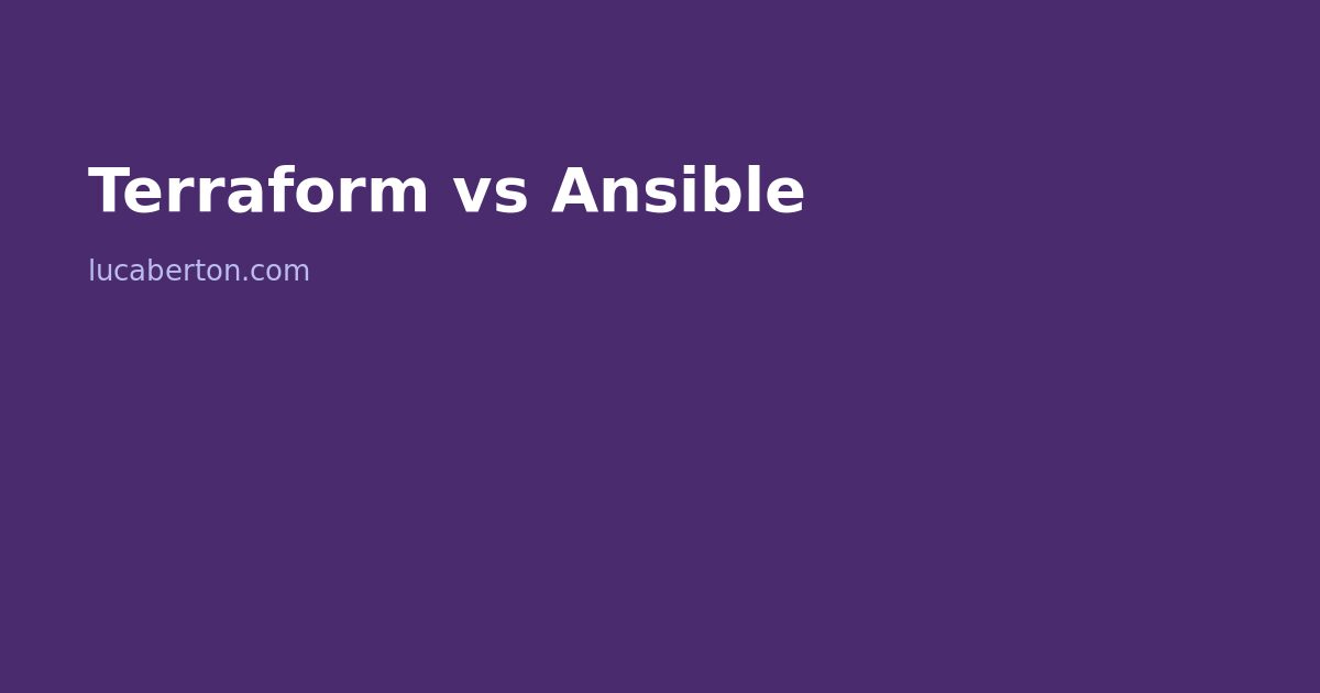 Terraform vs Ansible comparison guide 2026