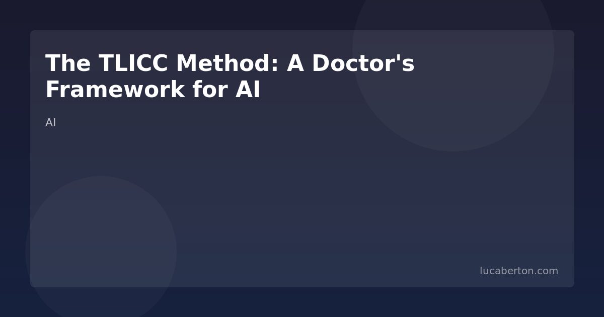 TLICC method for AI prompts