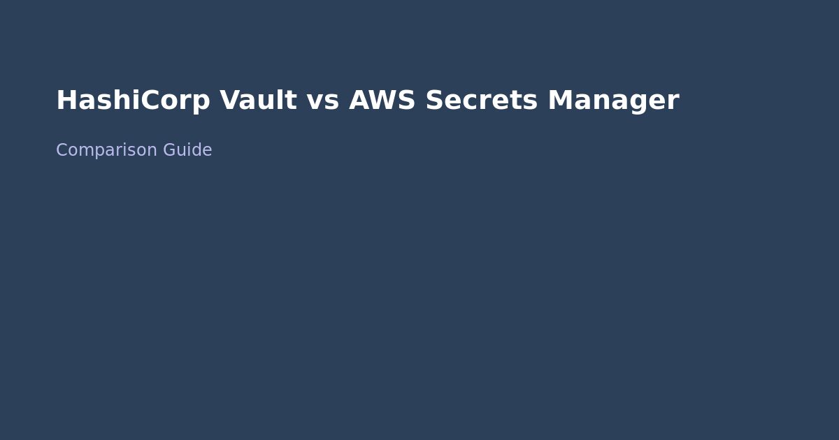 HashiCorp Vault vs AWS Secrets Manager