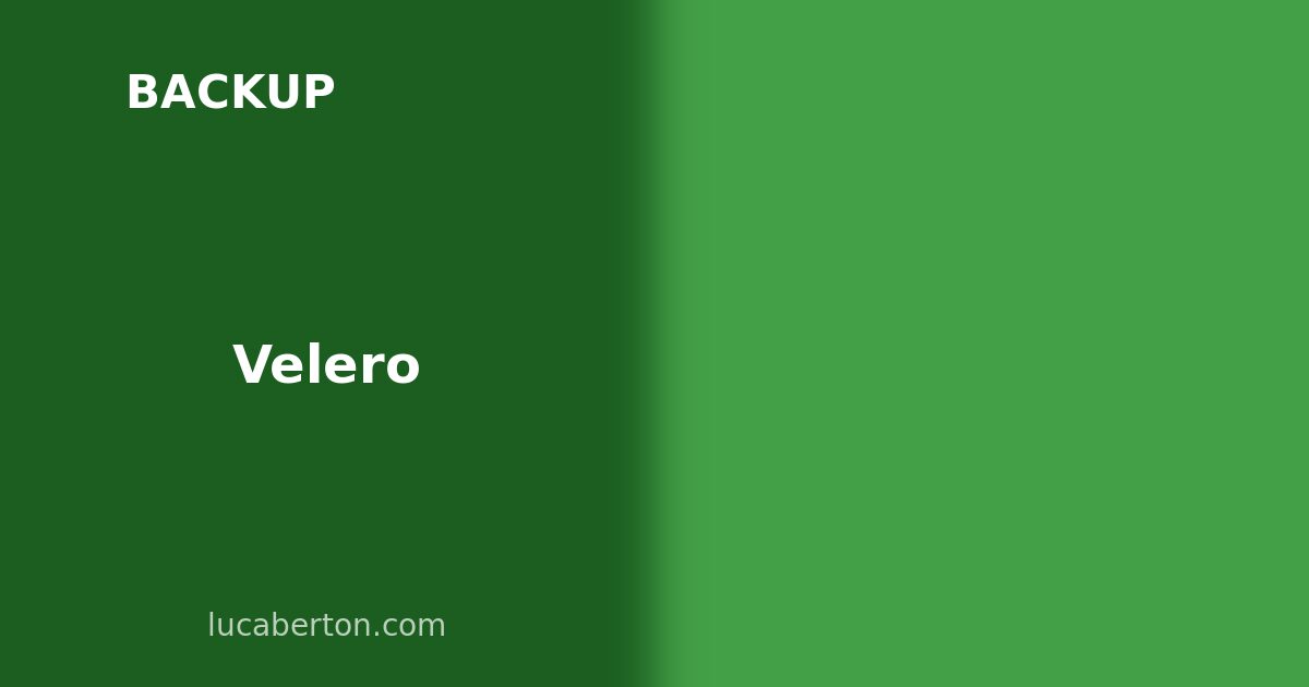Velero: Kubernetes Backup and Disaster Recovery Guide