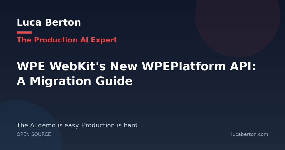WPE WebKit's New WPEPlatform API: A Migration Guide