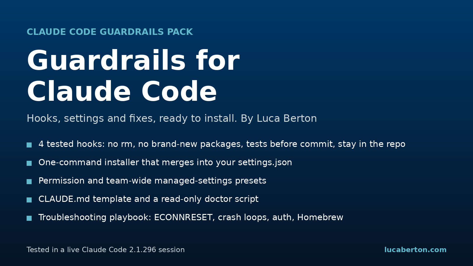 Claude Code Guardrails Pack cover